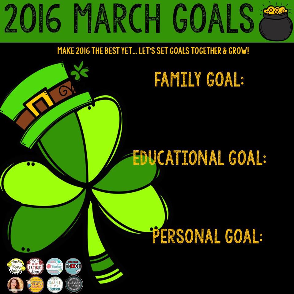 Coffman's Creative Classroom March Goals