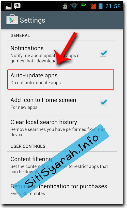 Stop Update Otomatis Android