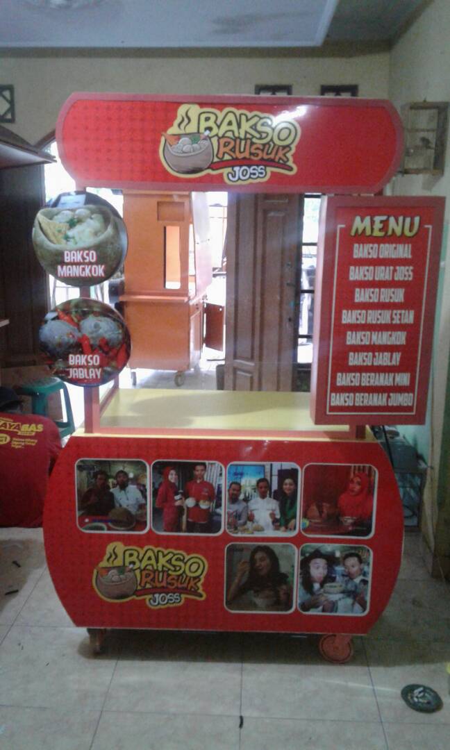 GEROBAK BAKSO UNIK DAN COUNTER BAKSO OVLY