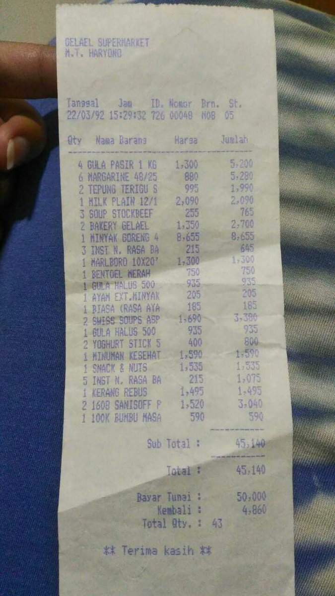 Struk Belanja 1992 Bukti Soeharto Lebih Baik? Sebuah