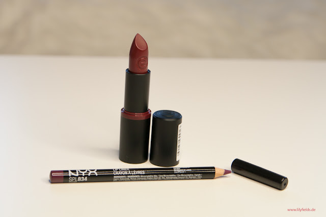 Essence - Long Lasting Lipstick Nr. 21 und NYX Lip Liner Nr.834