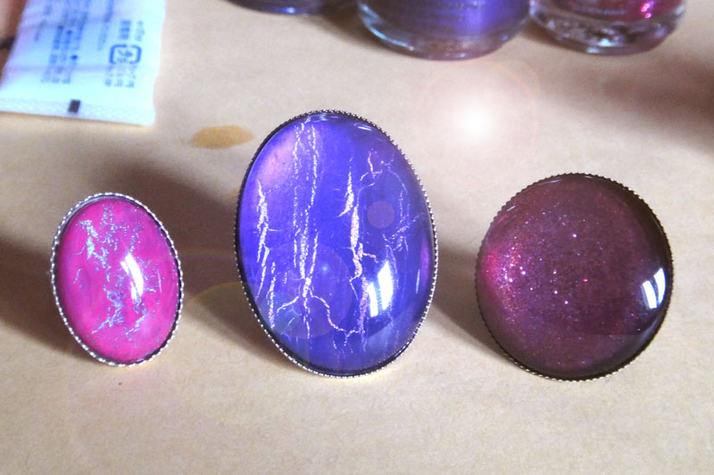 Let's make nail polish rings! A tutorial. Dizzy Miss Lizzi