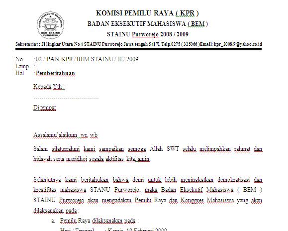 Contoh Surat Pemberitahuan Efisiensi Contoh Surat