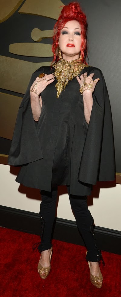 Grammys 2014 Cyndi+Lauper+in+Alexander+McQueen - Grammys 2014