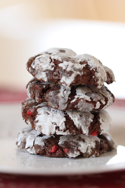 Chocolate Peppermint Crinkle Cookies | Tortillas and Honey