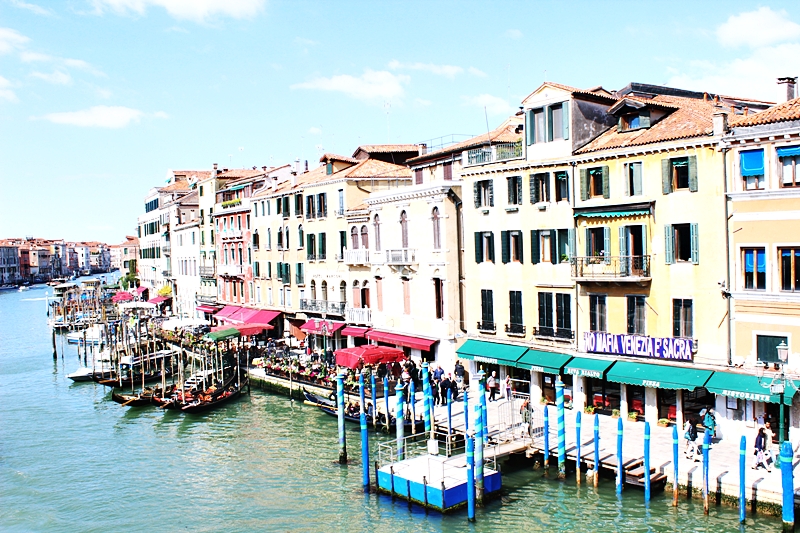 Venice view from Rialto bridge.