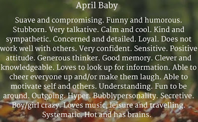 april born baby qualities