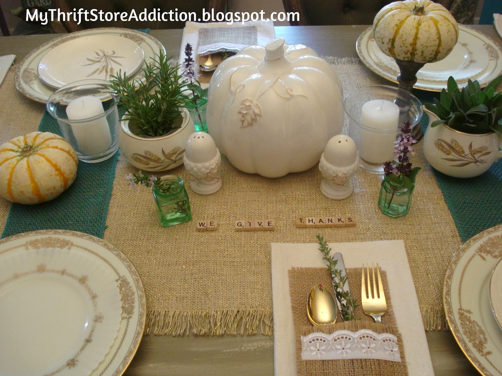 Charming fall tablescape
