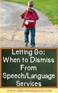 When is it time to recommend dismissal? How does the criteria for dismissing articulation students differ from language? Some tips are recommended in this post.