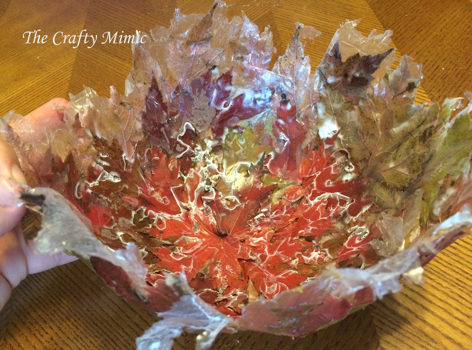 The Crafty Mimic Real Maple Leaf Basket