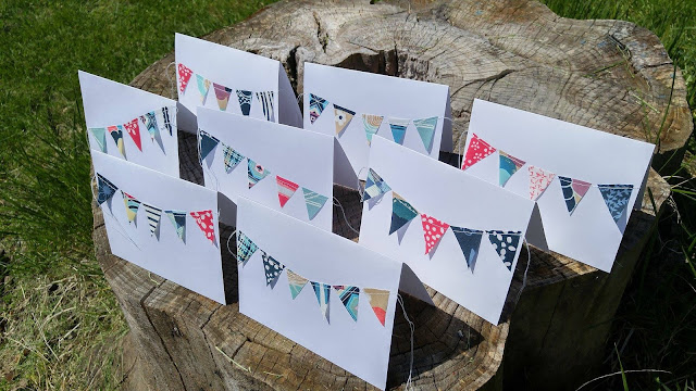 fabric scrap bunting note cards Pat Bravo Dare Essential II Fabrics fabric scrap bunting note cards
