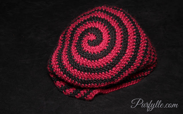 crochet spiral beanie