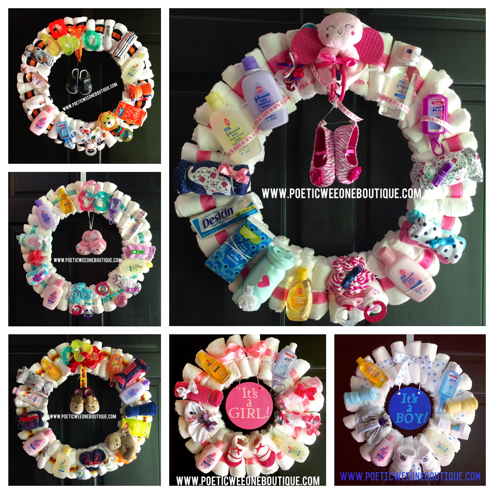 baby boy diaper wreath
