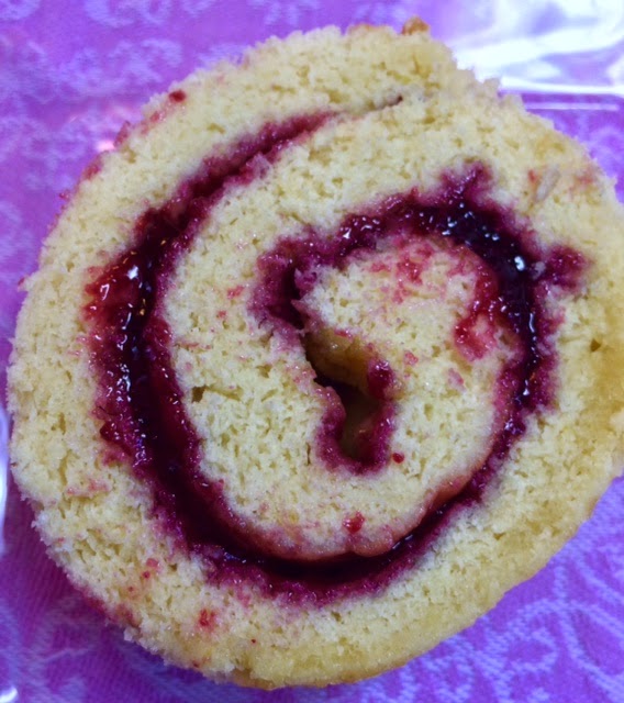 Michele's Woman Cave Blackberry Pear Jelly Roll Cake