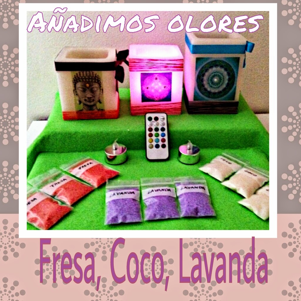 VELAS CON AROMA A LAVANDA FRESA COCO