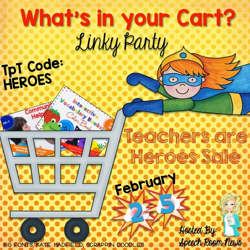 http://thespeechroomnews.com/2015/02/whats-in-you-cart-linky-party-hero-sale.html