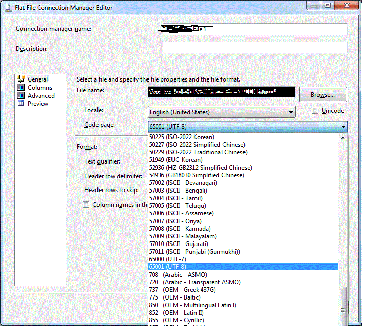 Tech Corner How To Enable SSIS Package ETL To Import French Characters 