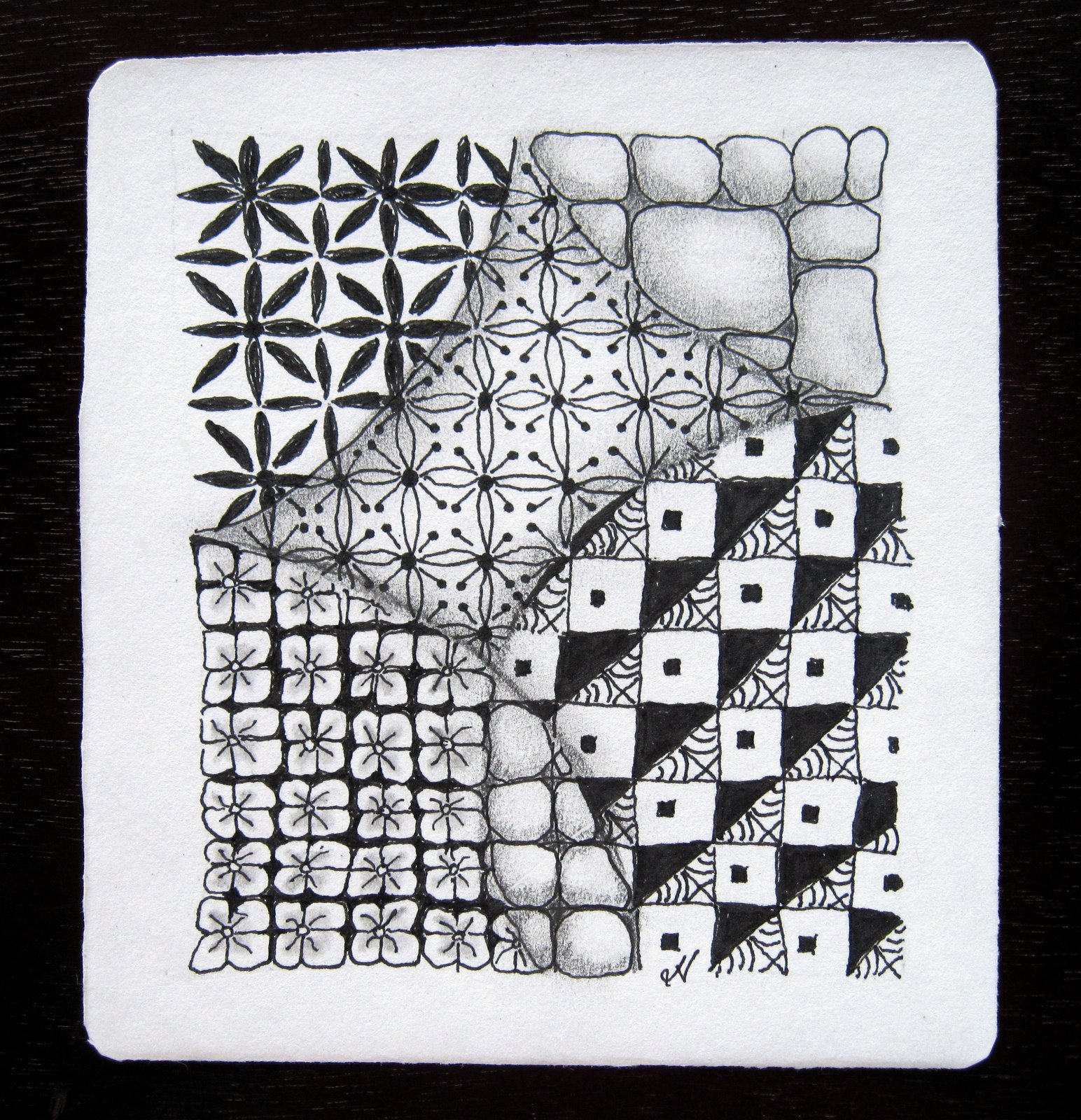 What Tangled Webs!: A Grid Tangle in sequence