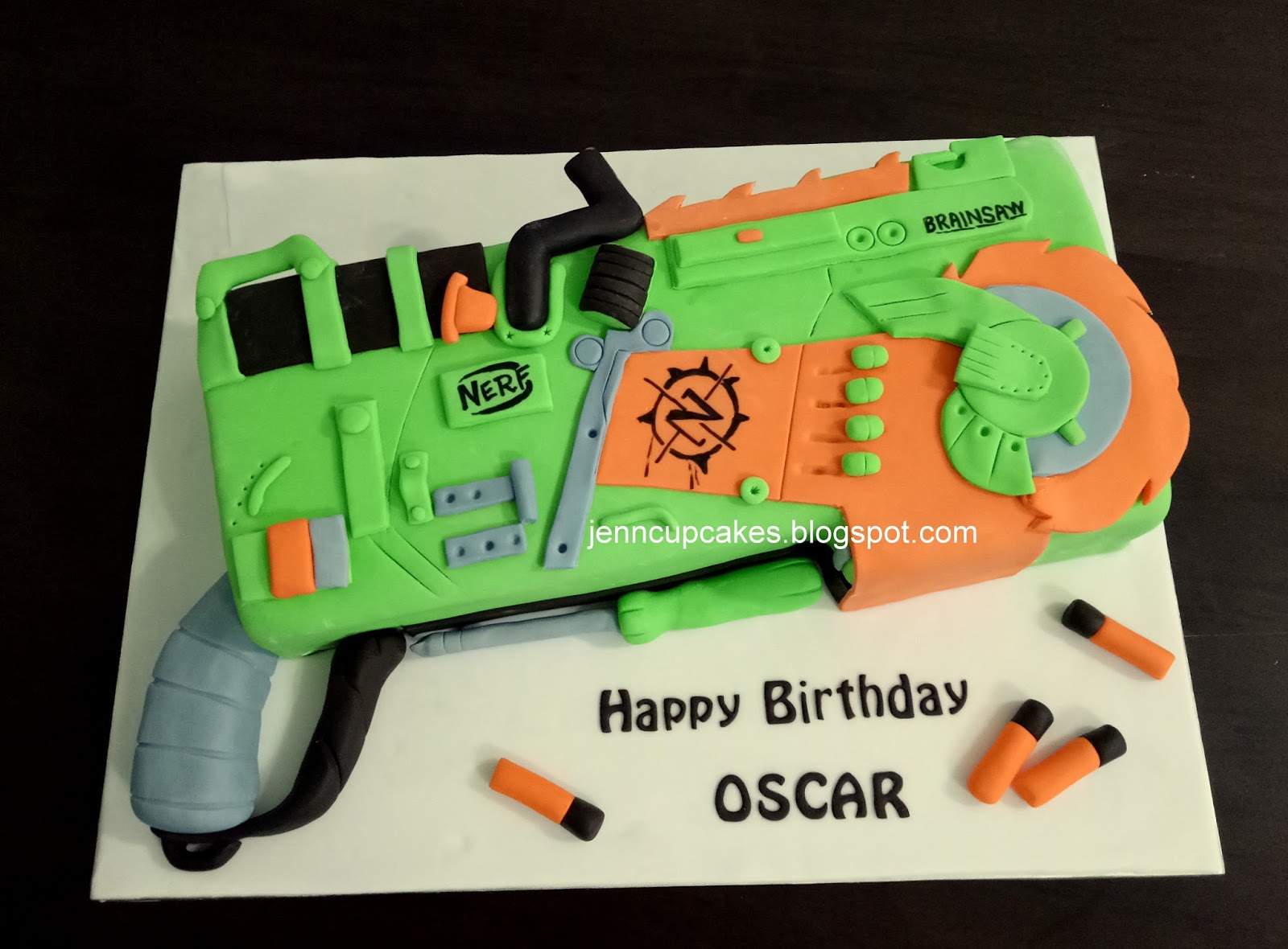 Jenn Cupcakes & Muffins Nerf Gun Cake