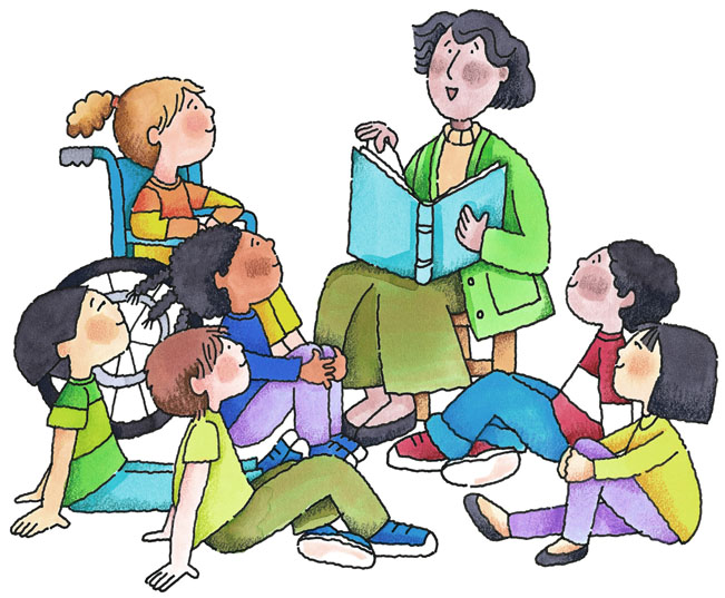 clipart of teacher reading to students - photo #4