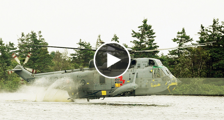 Helicopter Landing in Water - Amazing - Malayalees
