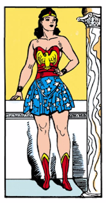 All-Star Comics (1940) #8 Page 67 Panel 8: Diana in her Wonder Woman outfit for the first time.