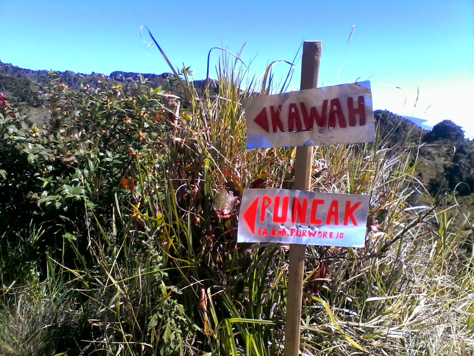 ke kawah sumbing