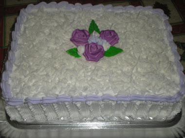 bolo com flores de açucar