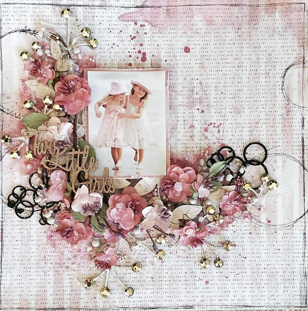 2 Crafty Chipboard : 'Two Little Girls' layout and Video Tutorial by ...