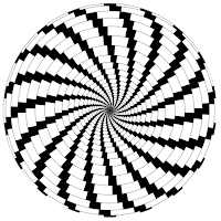 Geométrico redondo preto e branco em PNG