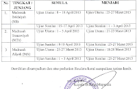 Perubahan Jadwal UAMBN Tahun 2013