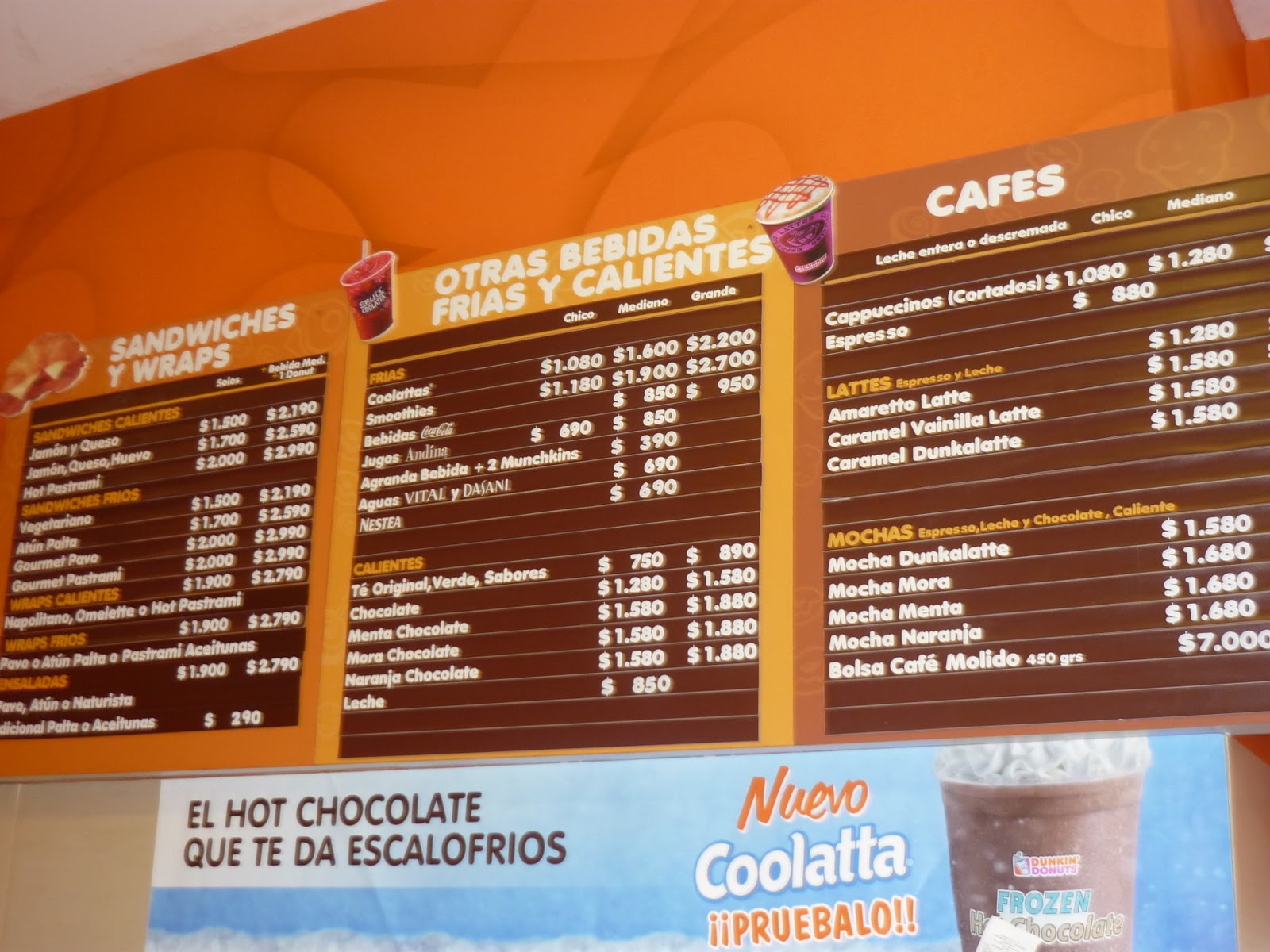 Chile con Verde Dunkin Donuts in Chile