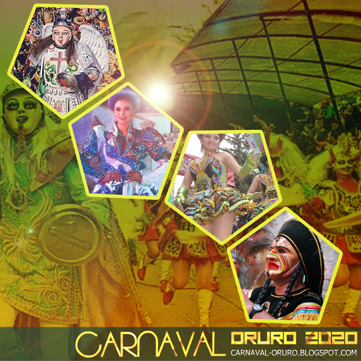Portada del Carnaval con los caporales, tobas, diablada