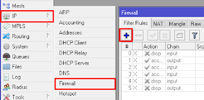 Gambar menu IP Firewall pada winbox