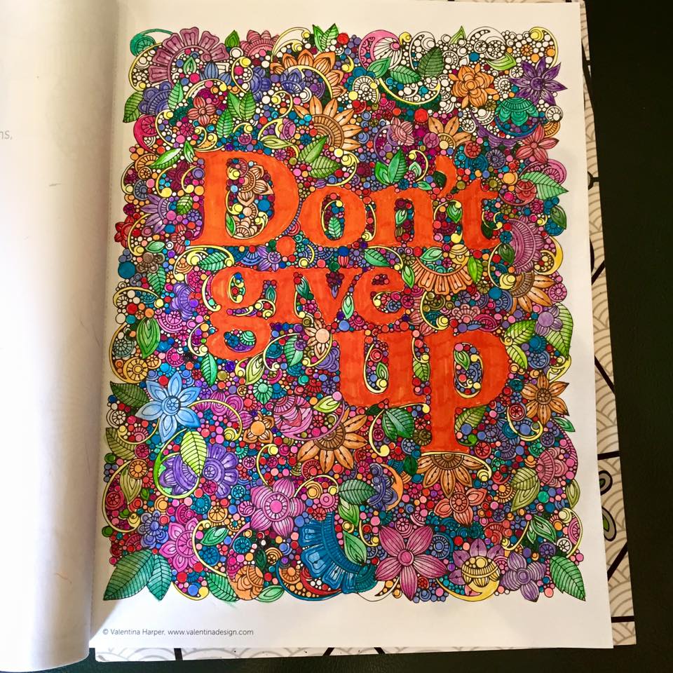 Kolorista Dont Give Up Coloring Book