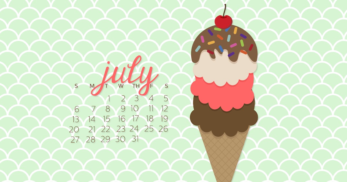 Simply Brenna: July 2014 Desktop Calendar Wallpaper