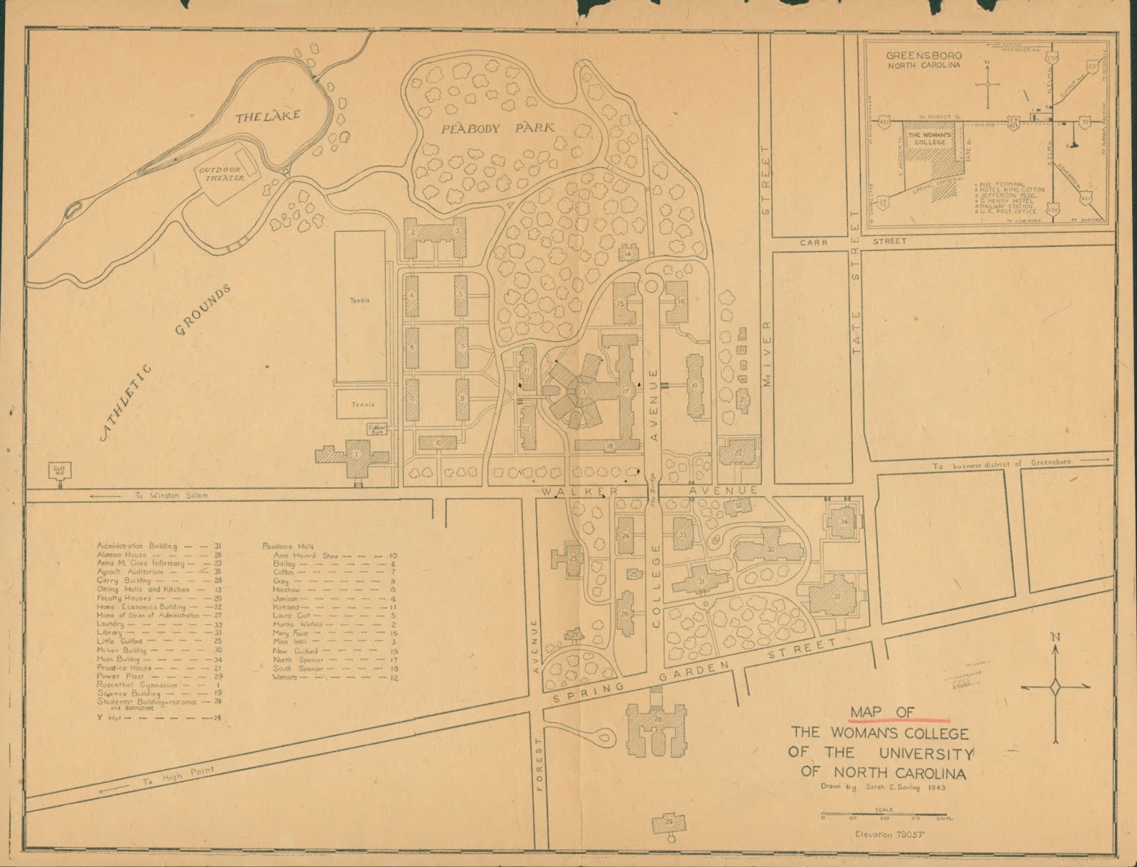 The Road that Divided the Campus Walker Avenue and its closing