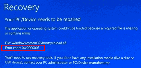 Easy Ways to Fix Boot Configuration Data Error 0xc000000f Windows 10