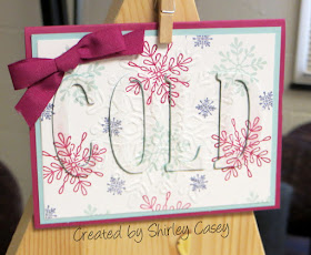 Stampin' Up! Snowflake Sentiment Eclipse Card by Shirley Casey