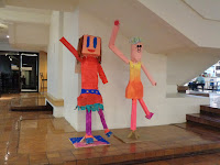 campus calgary life-sized papier-mache figures