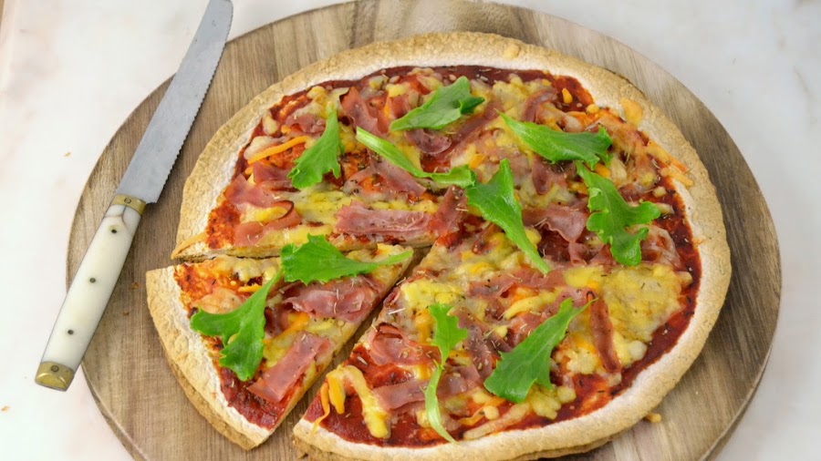 Fajipizza. Pizza con base de tortillas de trigo