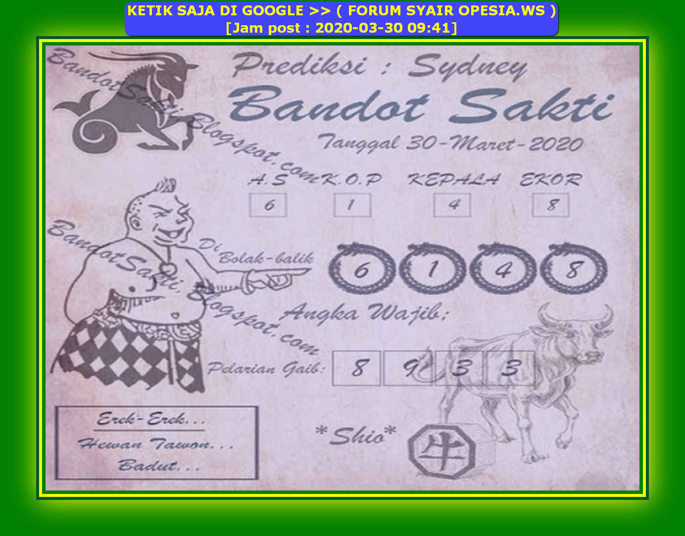 1 New Message Kode Syair Sydney 30 Maret 2020 Forum Syair Togel Hongkong Singapura Sydney