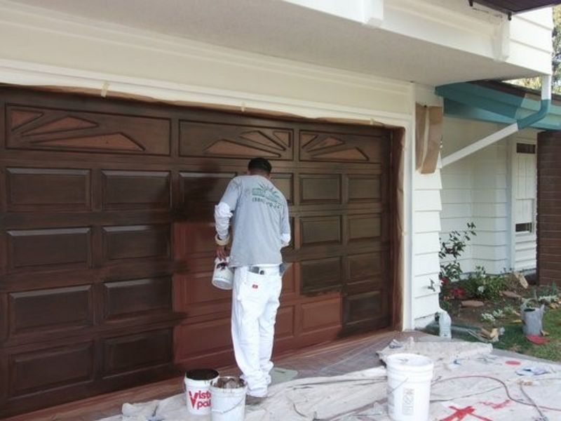 Painting Garage Door Before And After Pictures Garrdenoflove