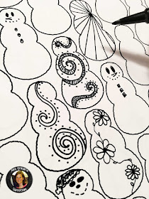 Christmas and Winter Themed Doodle and Coloring Pages