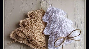 Adornos de Navidad: Pino para colgar al crochet