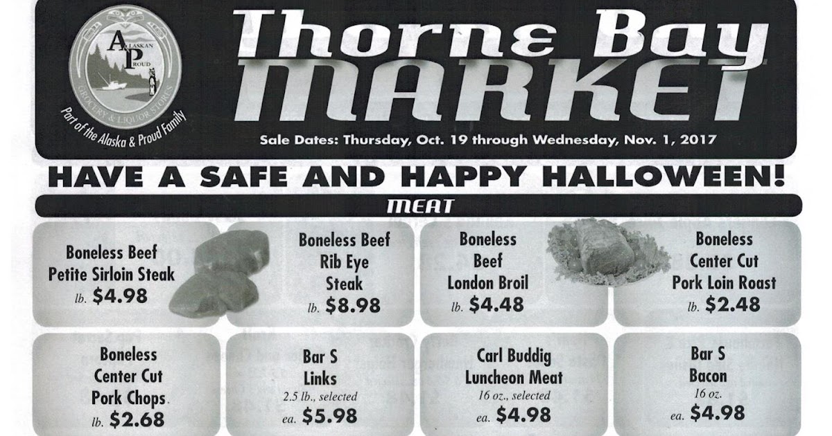 Thorne Bay Market Sale [October 19November 1, 2017] P.O.W. Report