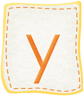 Abecedario Naranja en Parches de Tela. Orange Alphabet in Cloth Patches.