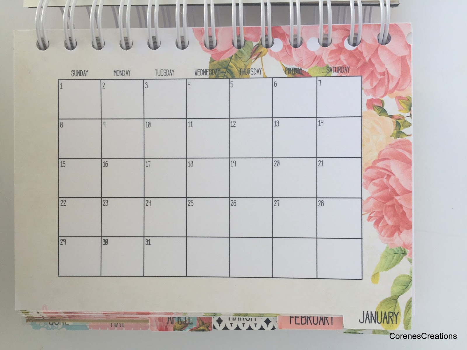 CorenesCreations 2017 Desktop Planner/Calendar using Wild Orchid