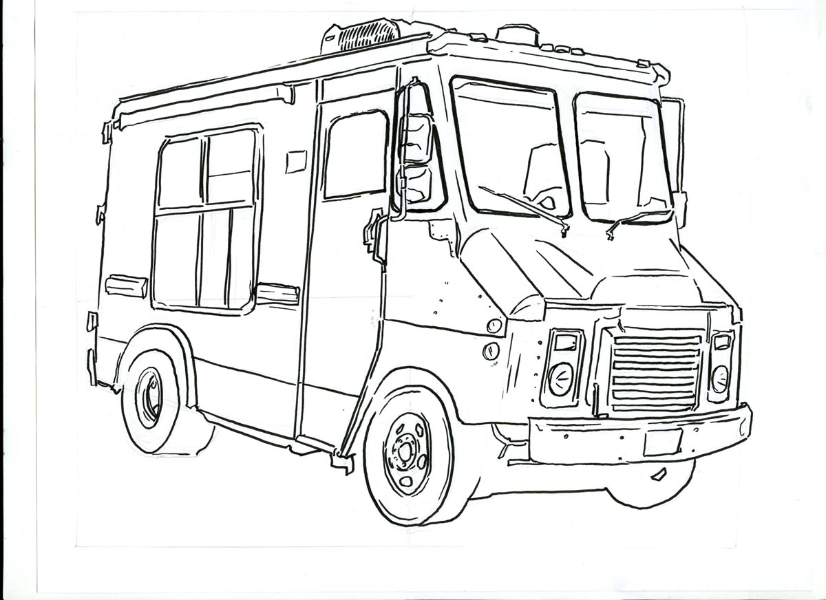 ice cream truck coloring pages - photo #29