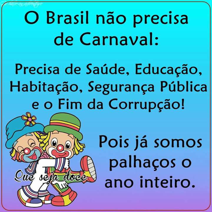 QUEREMOS JUSTIÇA E UM BRASIL MELHOR!